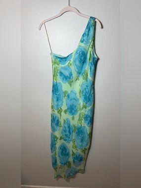 DYNAMITE | Y2K One Shoulder Floral Midi Dress Size 11 Juniors / US M
